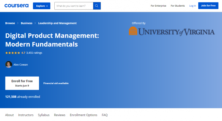 Digital Product Management: Modern Fundamentals - Coursera