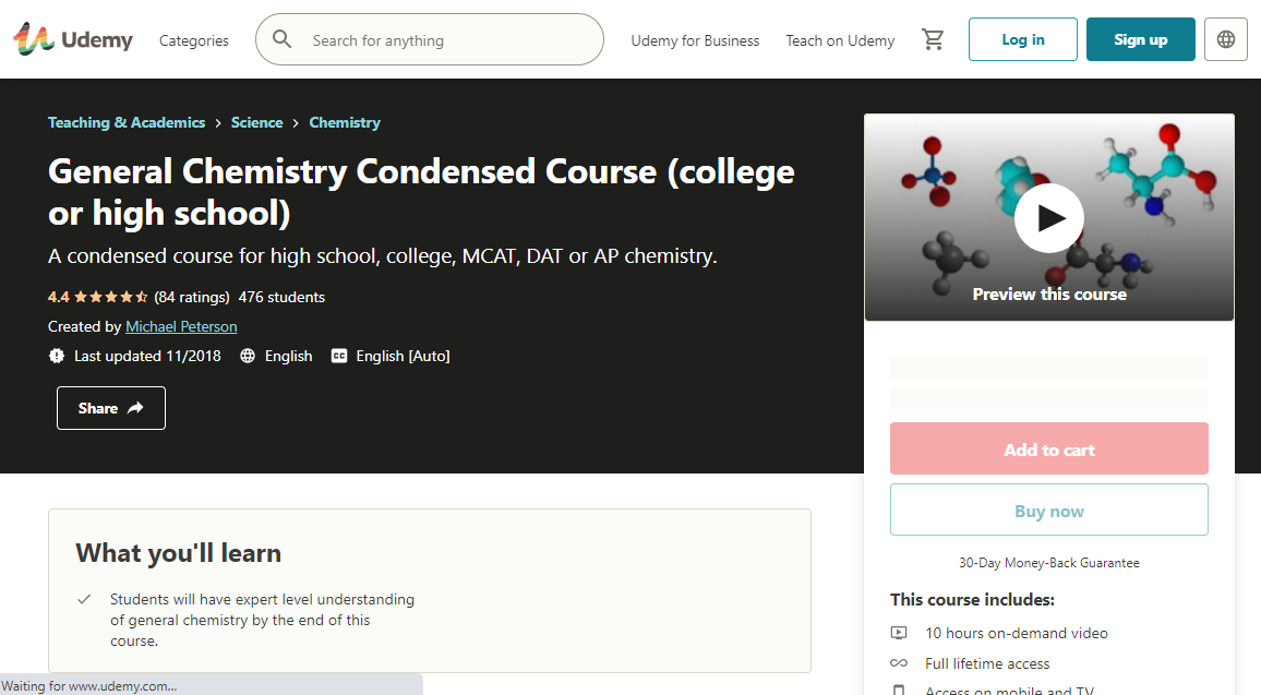 General Chemistry Condensed Course (college or high school) - Udemy