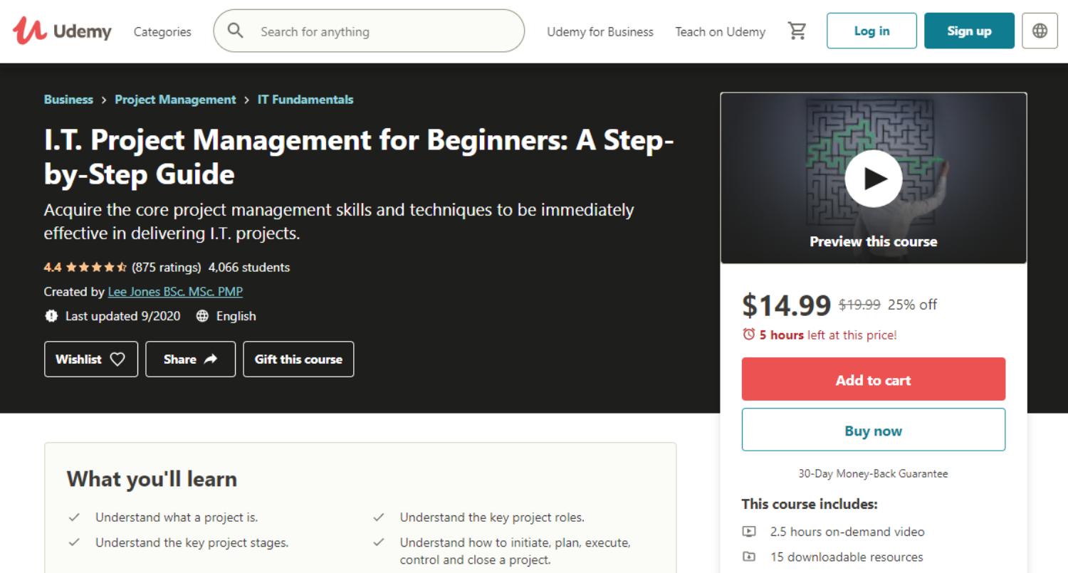 I.T. Project Management for Beginners: A Step-by-Step Guide - Udemy