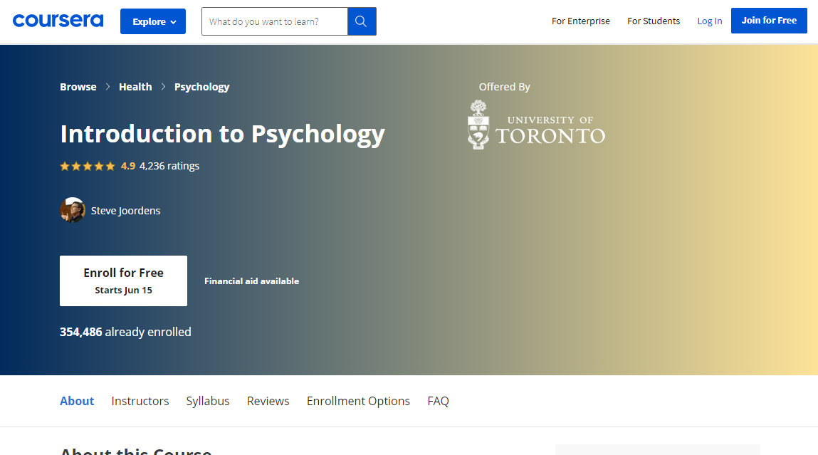 experimental psychology online course