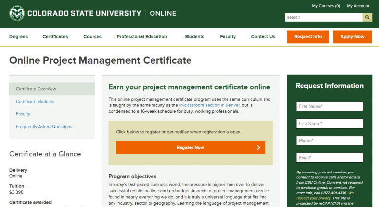 Online Project Management - Colorado State University