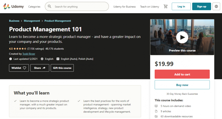 Product Management 101 - Udemy