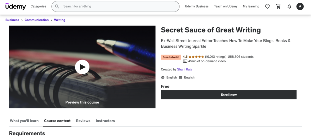 writing-courses-udemy