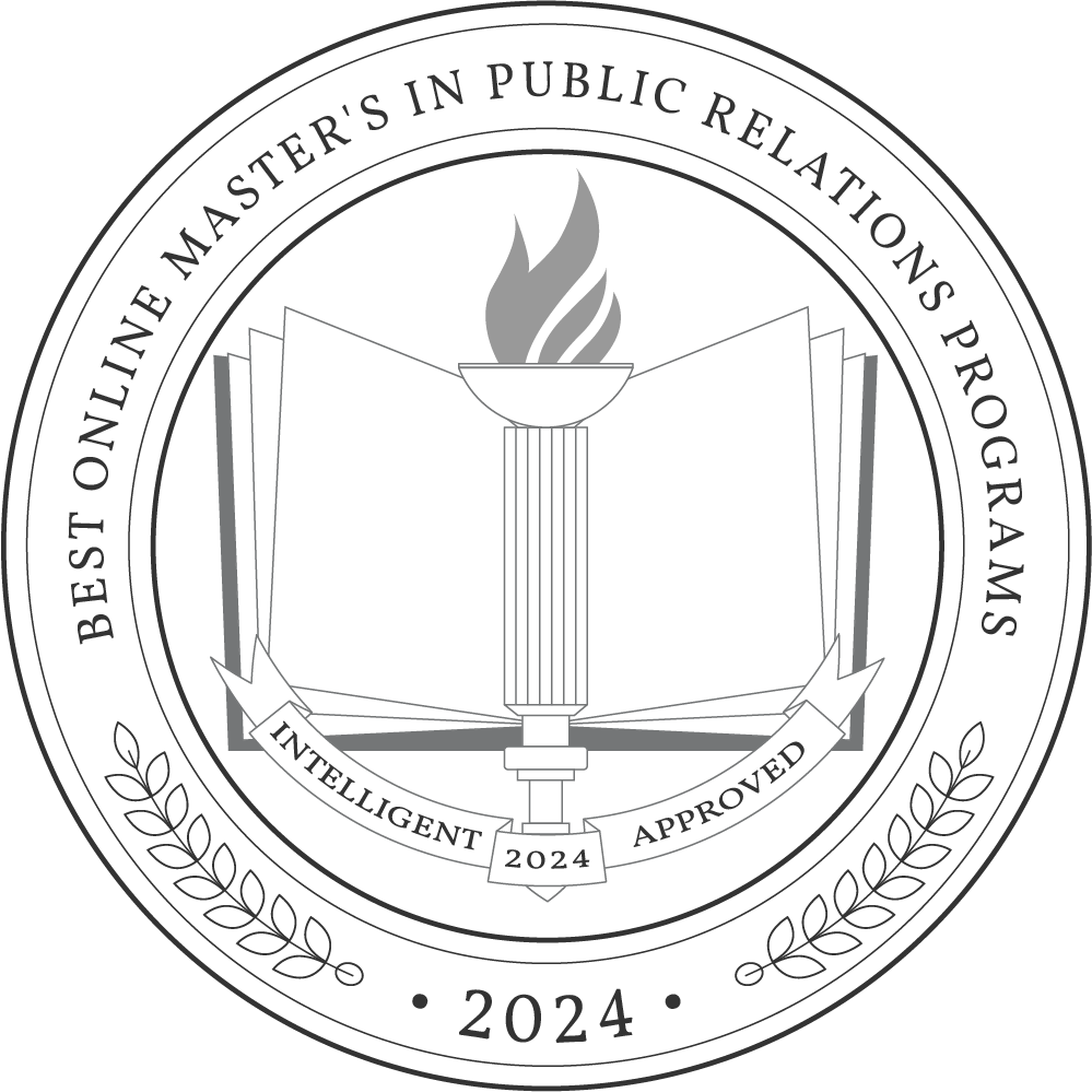 Best Online Masters In Public Relations Programs Badge 2024 