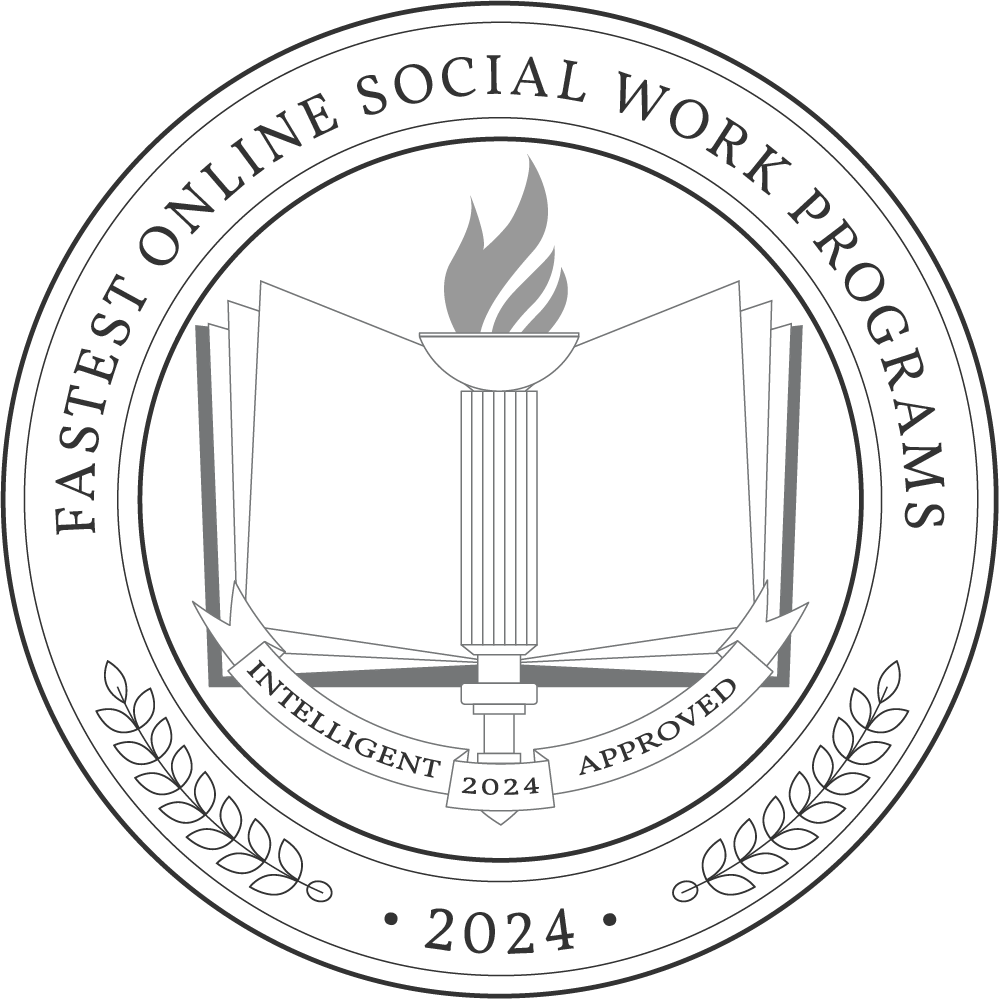Fastest Online Social Work Programs Badge 2024 