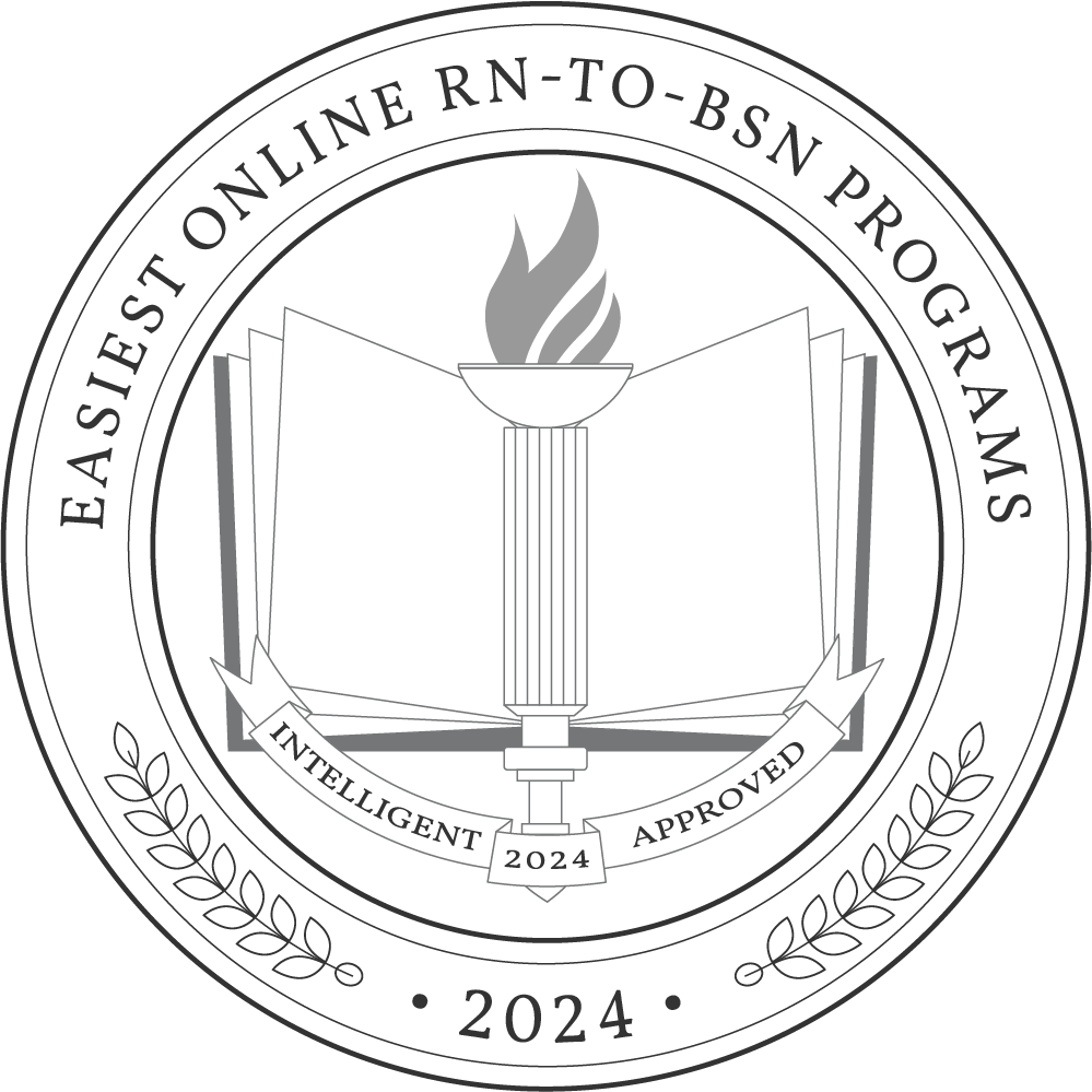 Easiest Online RN To BSN Programs Badge 2024 
