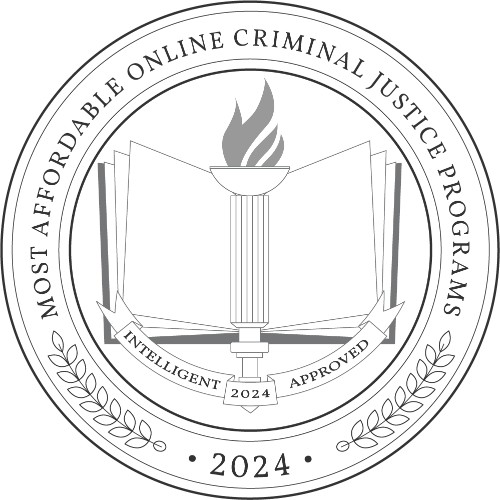 Most Affordable Online Criminal Justice Programs Badge 2024 