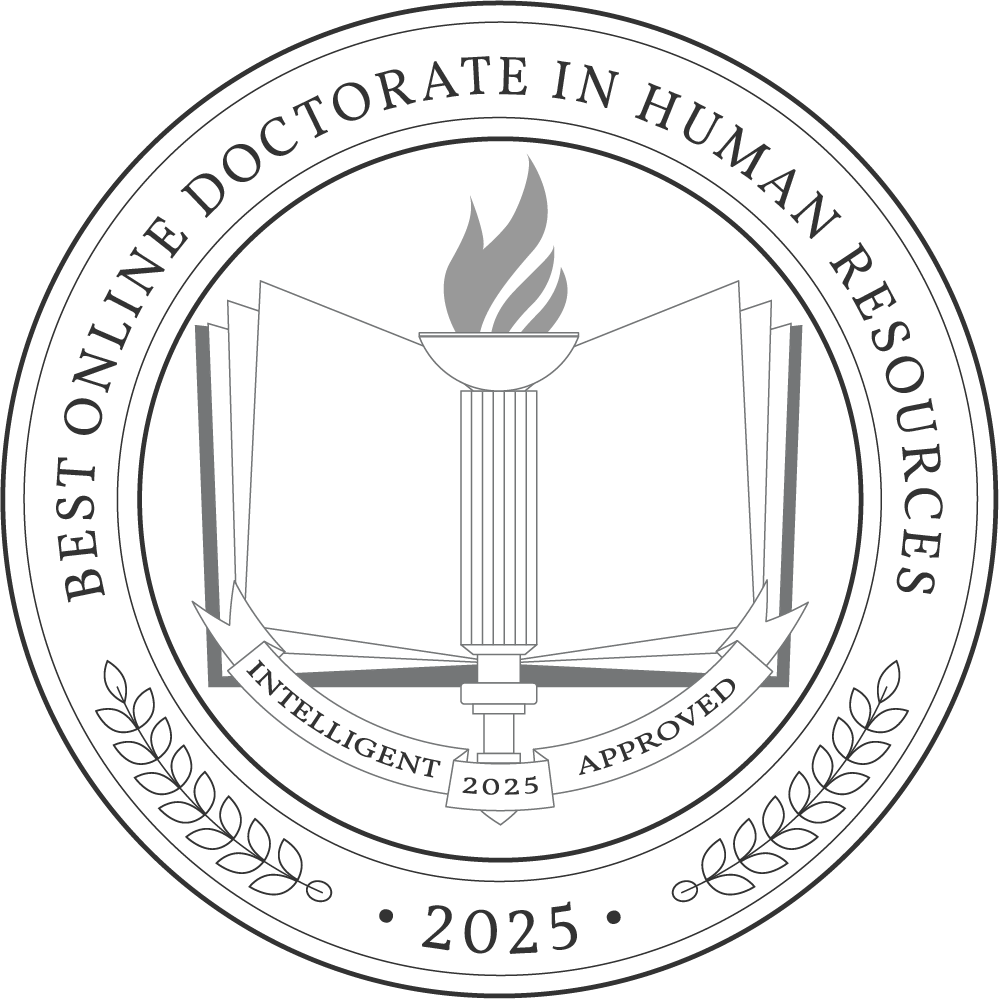 Best Online Doctorate in Human Resources Badge