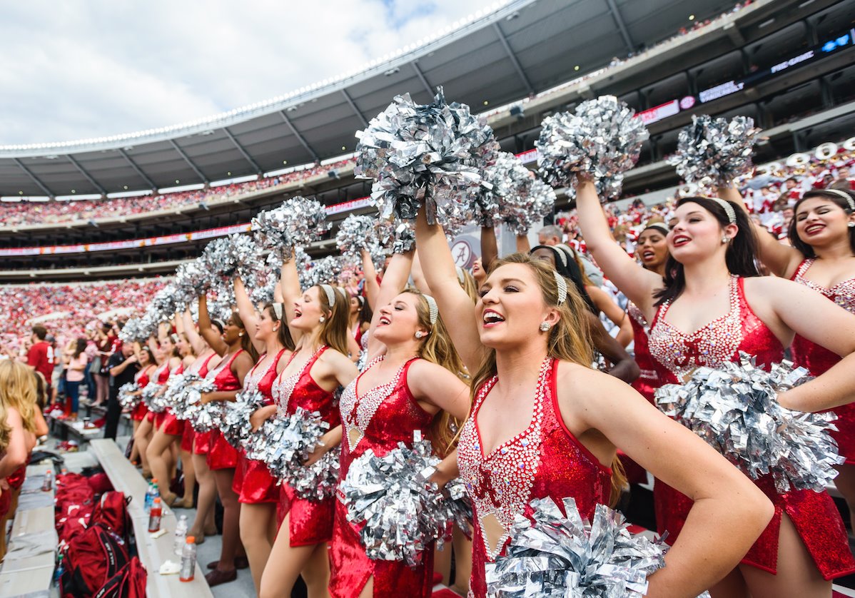 Football cheerleaders